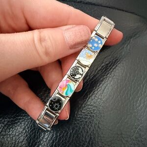 Celestial Sun & Moon Italian Charm Bracelet